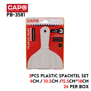 3pcs Spachtel Set, PP,  4cm/10.5cm/15.5cm x 18cm, 85g/Set
