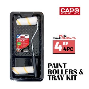 4PC 4" Paint Tool Set:1pcPaint Tray,2pc Acrylic Roller Cover