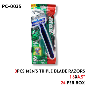 3PCS Triple Blade Razors 1.6"x4.5"