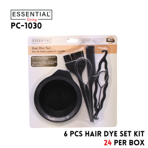 6pcs Hair Dye Set Black, Blister Card