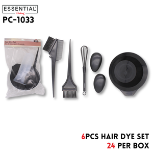6pcs Hair Dye Set Colorful, poly bag with header packing