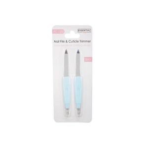 2pcs Nail File & Cuticle Trimmer