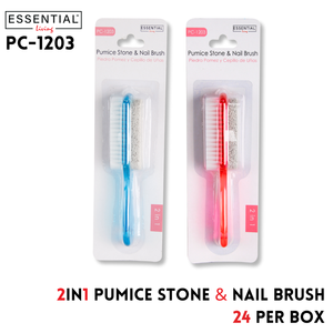 2 In 1 Pumice Stone & Nail Brush