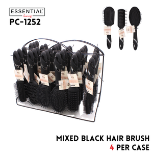 36pcs Mixed Black Hair Brush Set