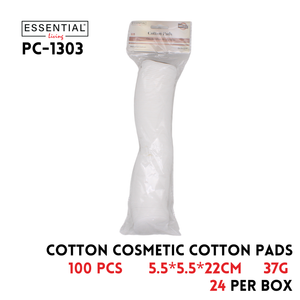 100pcs Cosmetic Cotton Pads, 5.5x5.5x22cm, Cotton, 37g