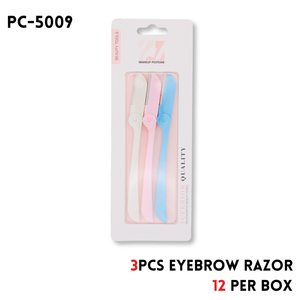 3pcs Folding Eyebrow Razor 6??, Stainless Steel+ABS