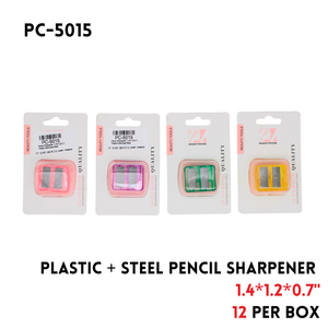 Pencil Sharpener 1.4"x1.2"0.7", Plastic+Stainless Steel