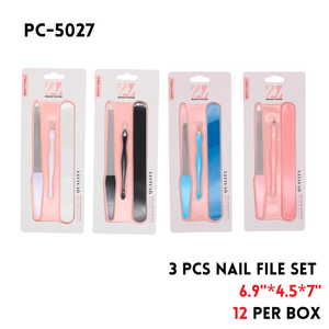 3pcs Nail File Set, 6.9",4.5",7", EVA