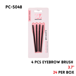 4pcs Eyebrow Brush, 3.7", Plastic+Nylon