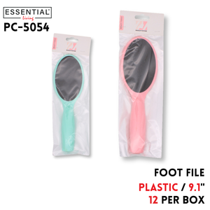 Foot File, 9.1", Plastic+Sandpaper, 3 Clrs Asstd