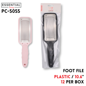 Foot File, 10.6", Plastic+Sandpaper, 3 Clrs Asstd