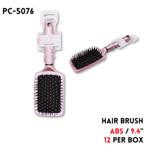 Hair Brush, 9.4", ABS, Pink