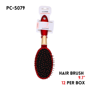 Hair Brush, 9.1", ABS, Red