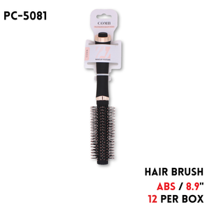 Hair Brush, 8.9", ABS, Black