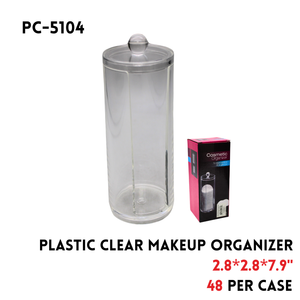 Clear Makeup Organizer, 2.8"x2.8"x7.9", Plastic