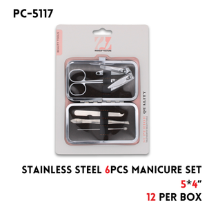 6pcs Manicure Set,stainless steel,5"X4"