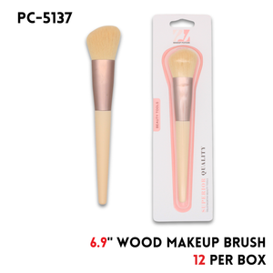 Makeup Brush,wood,6.9"