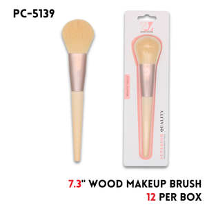 Makeup Brush,wood,7.3"