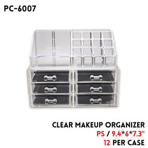 Clear Makeup Organizer, PS, 9.4"x6"x7.3"