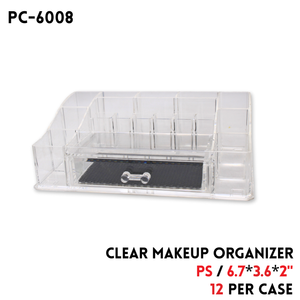 Clear Makeup Organizer, PS, 6.7"x3.6"x2"