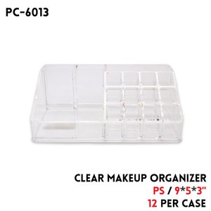 Clear Makeup Organizer, PS, 9"x5"x3"