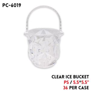 Clear Ice Bucket, PS, 5.5"x5"