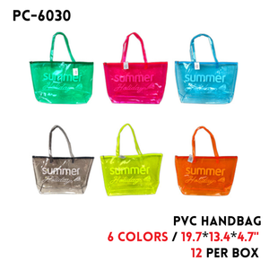PVC Handbag 19.7"x13.4"x4.7, PVC, 6 colors
