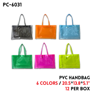 PVC Handbag 20.5"x13.8"x5.1",PVC,2  colors
