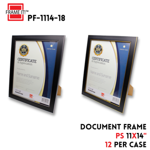PS Document Frame 11X14" Black With Gold And Black With Silv