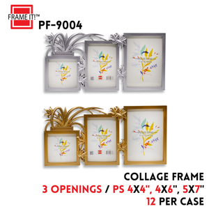 PS Collage Frame White, Gold 3 (4x4", 4x6", 5x7") Openings