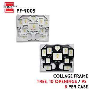 PS Collage Frame White 10(Asst) Openings White Tree