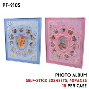 Photo Album Self-Stick 20Sheets, 40Pages, 2 designs assted