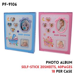 Photo Album Self-Stick 20Sheets, 40Pages, 2 designs assted