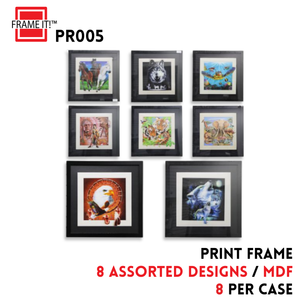 MDF 5D PRINT FRAMES 8 ASSORTED DESIGNS