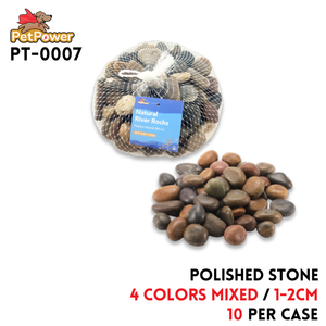 Polished stone 1-2cm,Silicon dioxide,4colors Mixed