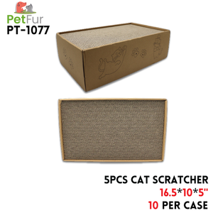 Cat Scratcher Box w/5PCS Scratcher Pads,16.5"x10"x5", Paper