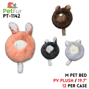 Pet Bed M PV plush 19.7inch,4 colors
