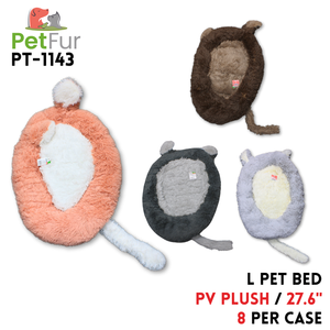 Pet Bed L PV plush 27.6inch,4 colors