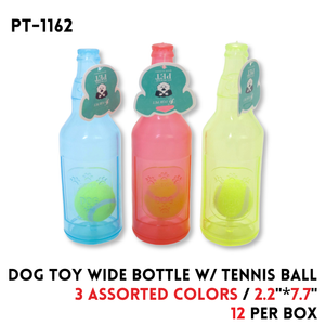 Pet Toy Vocal Bottle, 7.7"x2.2", 3 colors