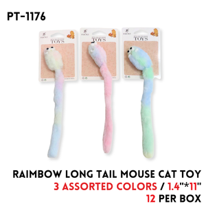 Pet Toy Mouse, 11"x1.4", 3 colors