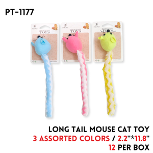 Pet Toy Mouse, 11.8"x2.2", 3 colors