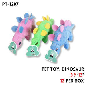 Pet Toy, Dinosaur, 3 Colors, 12"3.9"