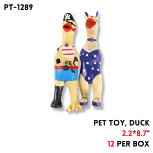 Pet Toy, Duck, 2 Colors, 8.7"x2.2"
