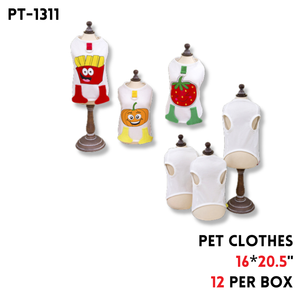 Pet Clothes, 3 Colors, 16"x20.5"