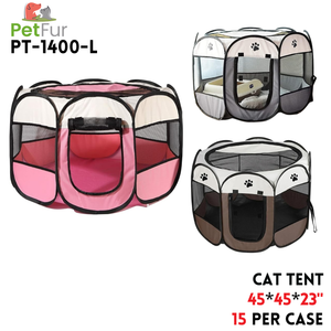 Cat Tent-L, 600D Oxford Cloth, 3 Assorted Colors, 45"x45"x23"