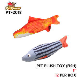 Pet Toy (Fish) 9" long assorted colors