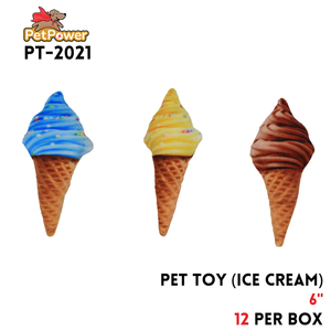Pet Toy (ice cream) assorted colors 6" long
