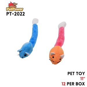 Pet Toy Assorted Colors 11" Long