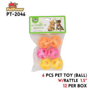 Pet Toy balls assorted colors 1.5" diameters