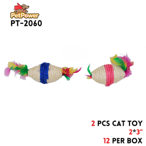 Pet Toy assorted colors 2x6"